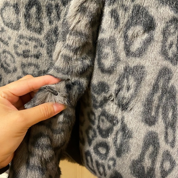 ALLSAINTS Amice leopard faux fur coat - Picture 4 of 8